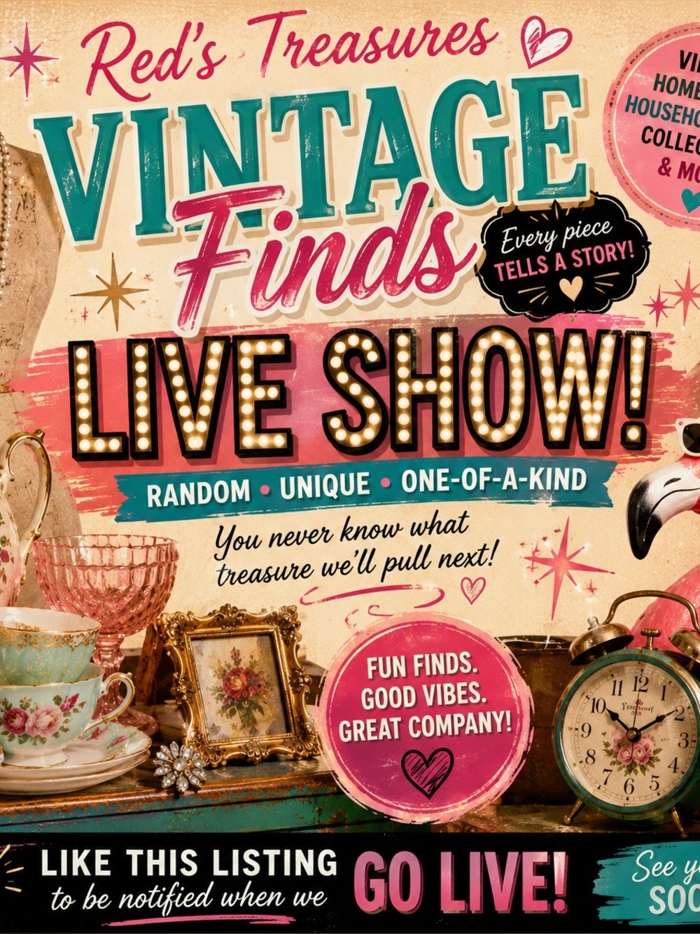 🩷 TWO SISTERS • TWO HOMES • VINTAGE TREASURES & JEWELRY LIVE ✨